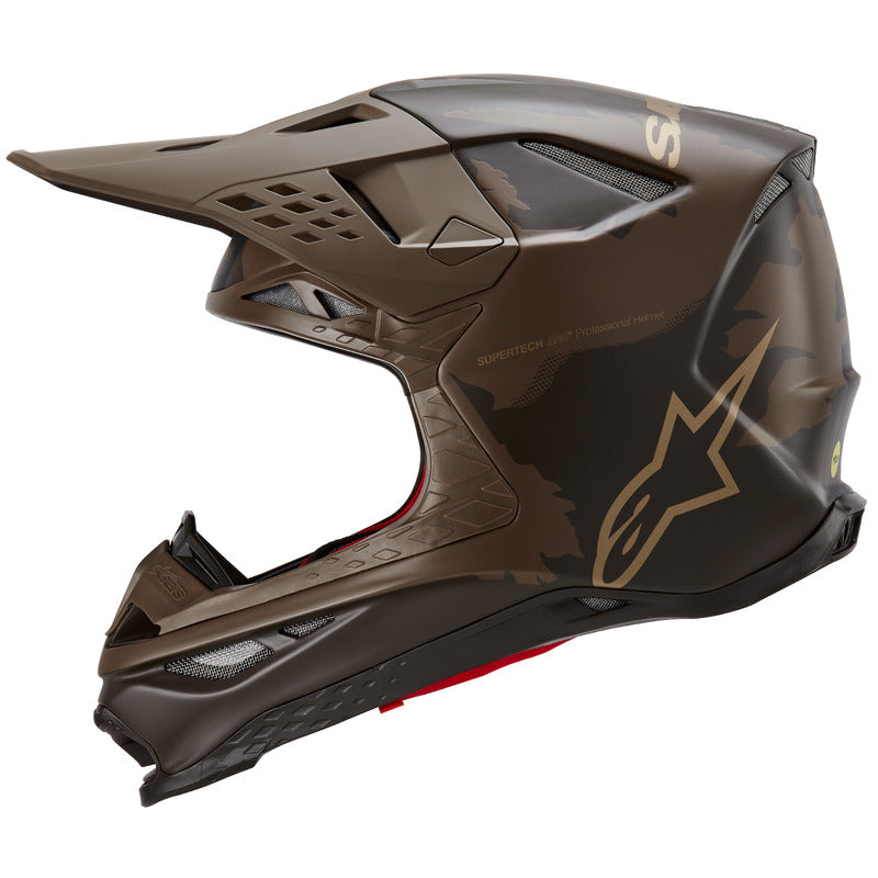 SUPERTECH SM10 LE SQUAD 23 HELMET DARKBROWN KANGAROO GOLD (0839)