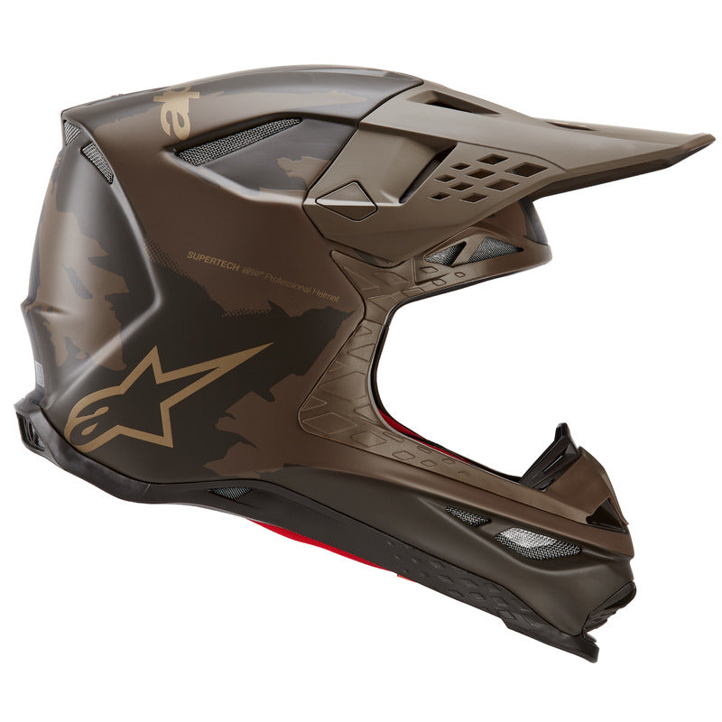 SUPERTECH SM10 LE SQUAD 23 HELMET DARKBROWN KANGAROO GOLD (0839)