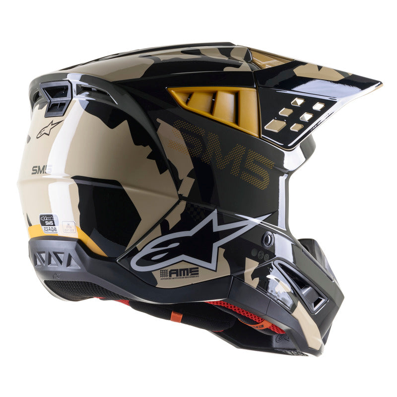 SM5 ROVER HELMET ECE | Kak BLACK CAMO ORANGE M /58 $#$