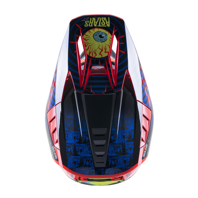 SM5 SOLAR FLARE GLOSS BLACK BLUE FLURO RED (1739)