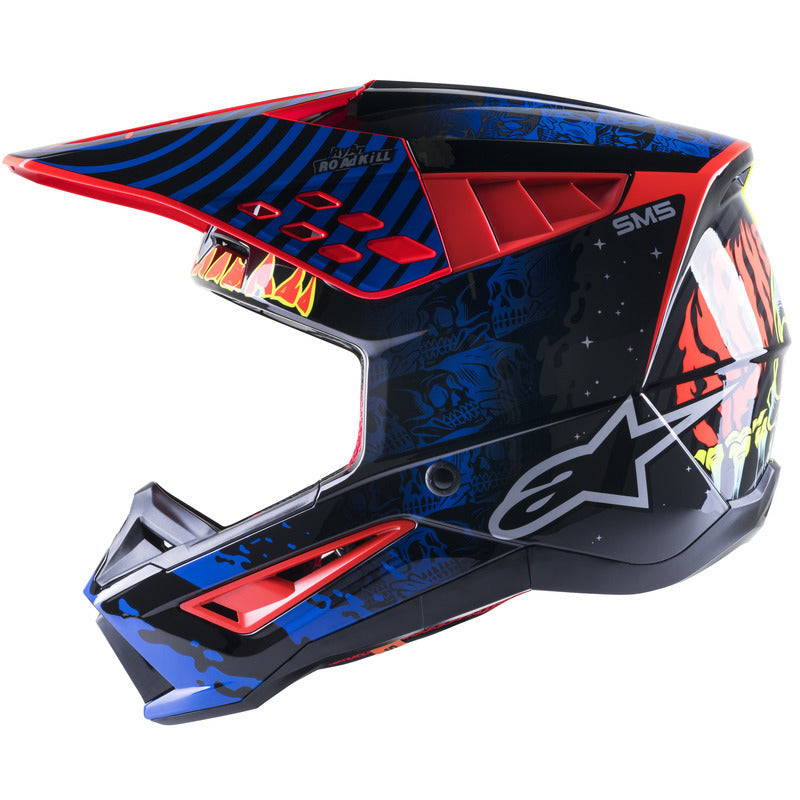 SM5 SOLAR FLARE GLOSS BLACK BLUE FLURO RED (1739)