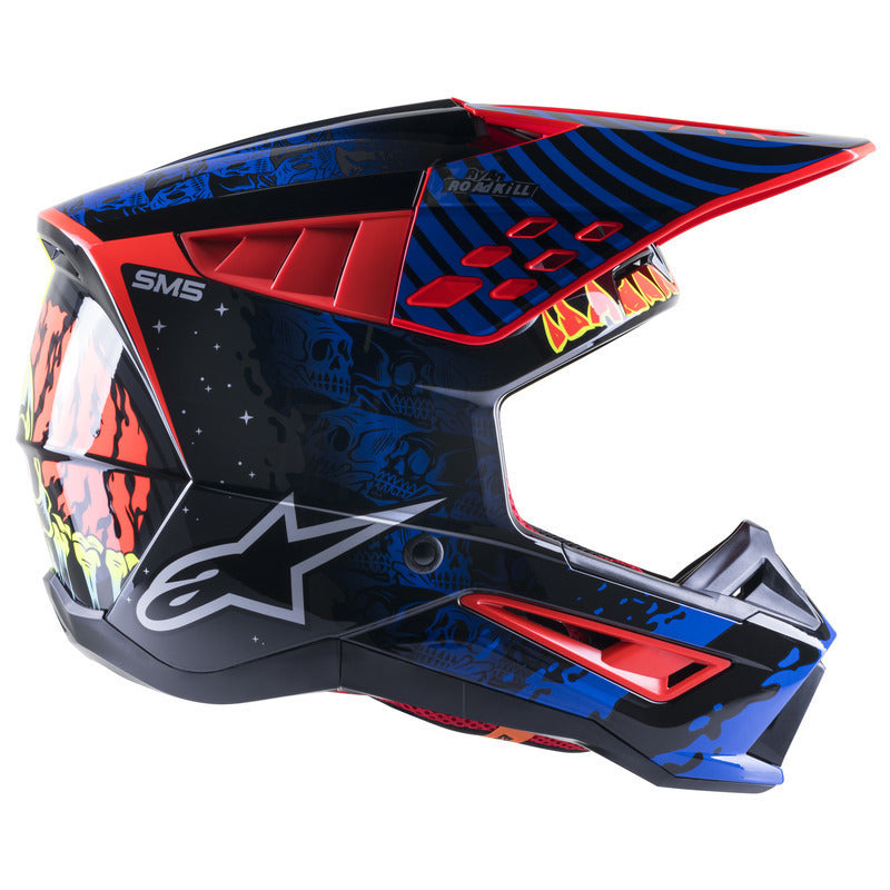 SM5 SOLAR FLARE GLOSS BLACK BLUE FLURO RED (1739)