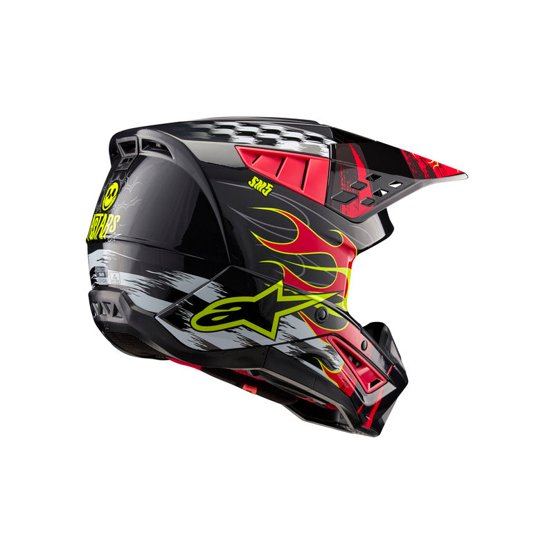 SM5 RASH HELMET ECE 22.06 DARK GRAY BRIGHT RED GLOSS (9033)