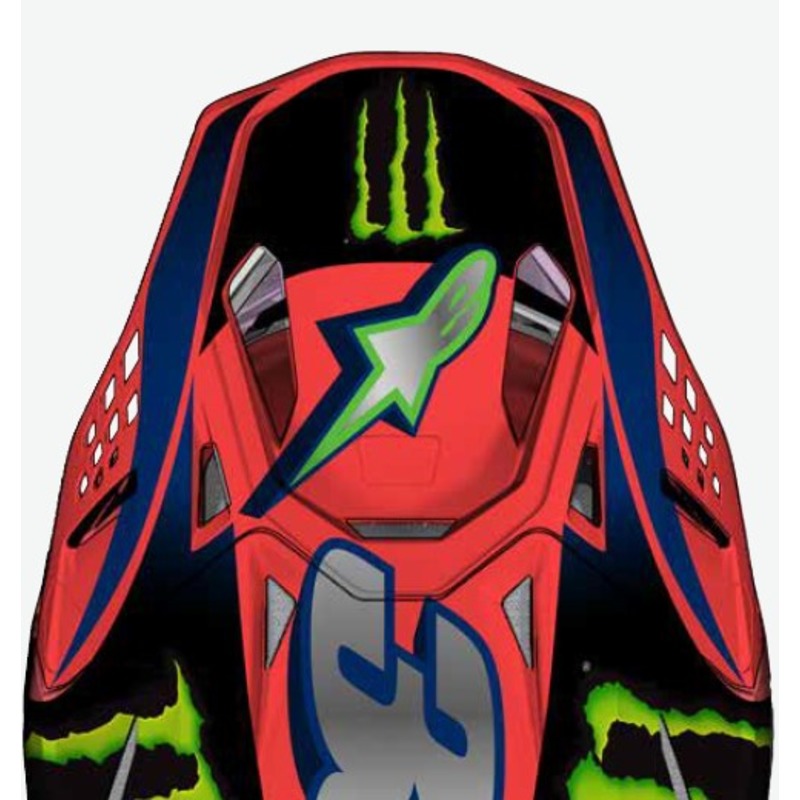 S-M10 DEEGAN VISOR ECE06 FLURO-ORANGE PURPLE FLURO-PINK (0433)