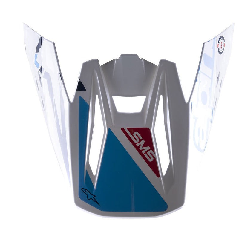 VISOR SM5 - ACTION GLOSS WHITE CYAN DARK BLUE (2077)