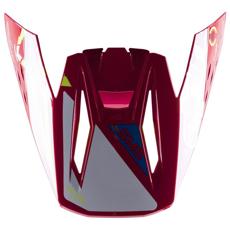 VISOR SM5 - ACTION GLOSS RED WHITE FLURO YELLOW (3325)