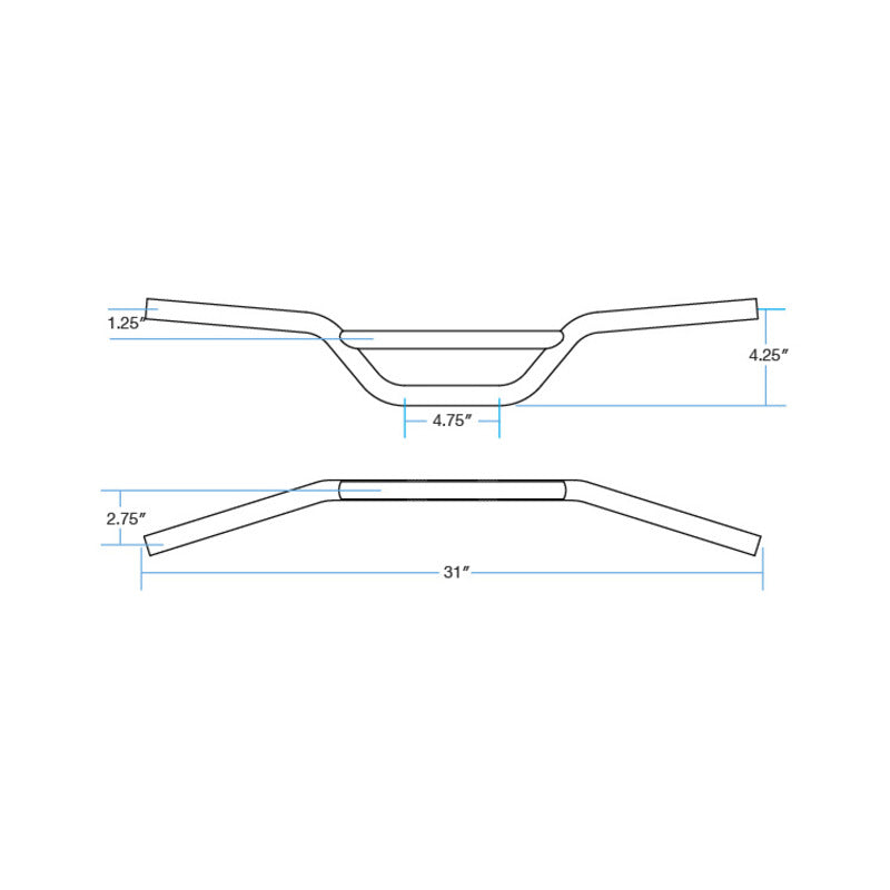 MOTO 7/8" BARS | BLACK NON-DIMPLED