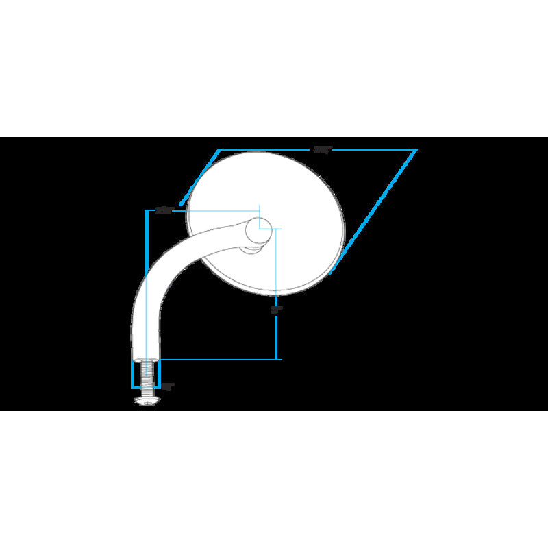 ROUND PERCH MOUNT MIRROR | H-D CHROME (PAIR) CE