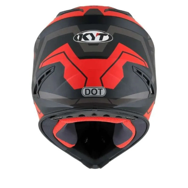 KYSJS0004 KYT JUMP SHOT #3 HELMET | MATT BLACK-FLURO RED