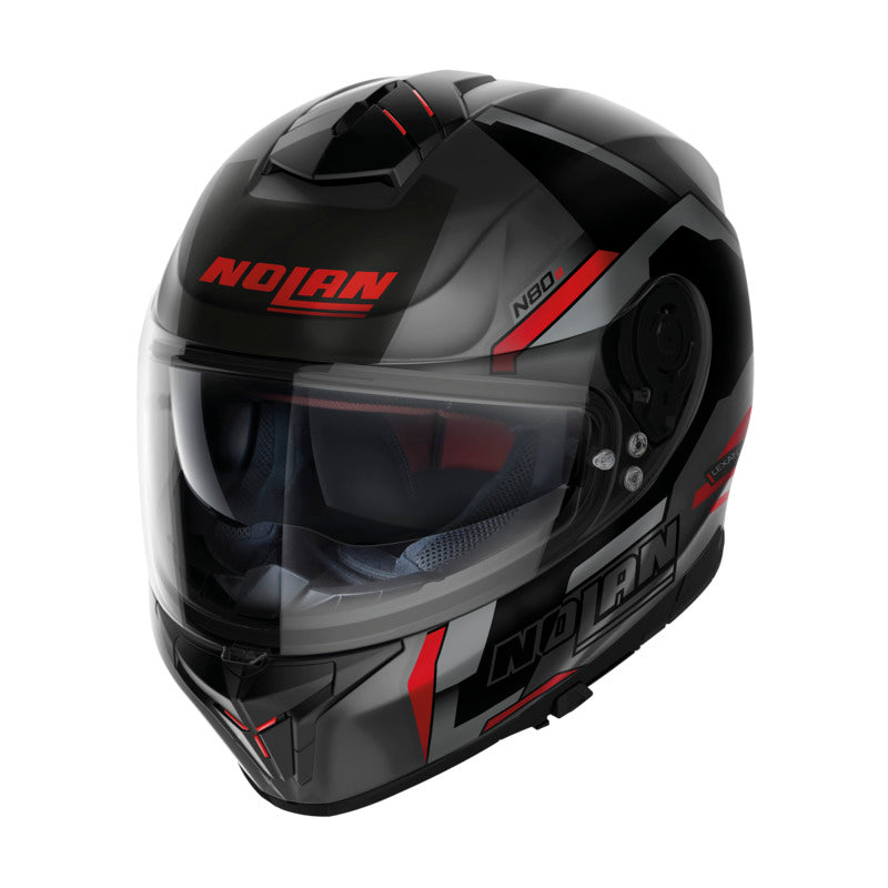 NHN808071 N80-8 FULL FACE WANTED | FLAT GREY-BLACK-RED (71)