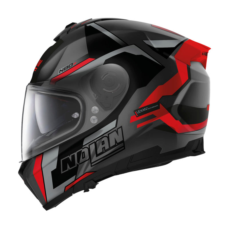 NHN808071 N80-8 FULL FACE WANTED | FLAT GREY-BLACK-RED (71)
