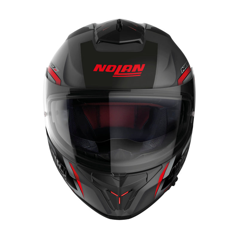 NHN808071 N80-8 FULL FACE WANTED | FLAT GREY-BLACK-RED (71)