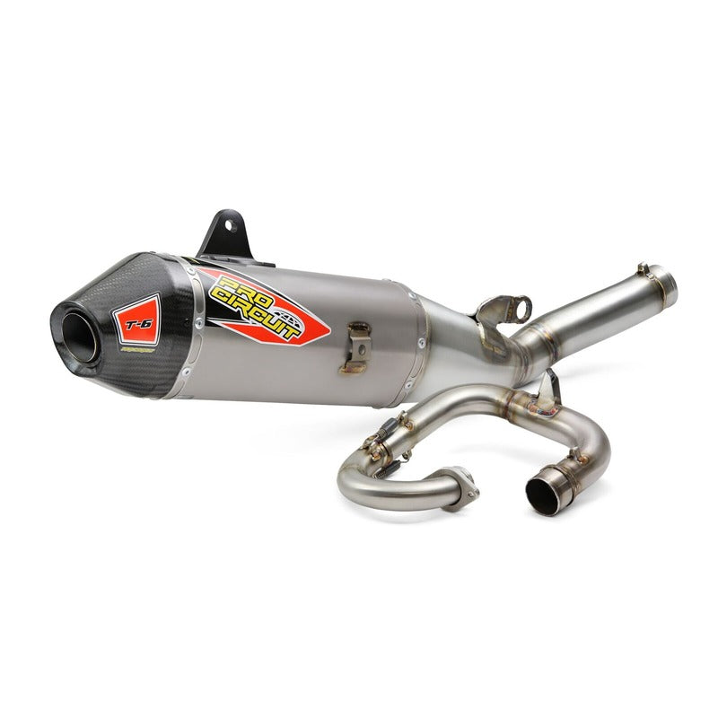YZ250F 19-26 / WR250F 20-26 T6 PRO SYSTEM | Carbon End Cap, S/Less Tubing, Ti Silencer, MA Legal