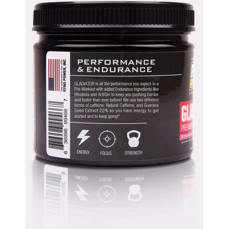 RYGL RYNO POWER - GLADIATOR PRE-WORKOUT POWDER STRAWBERY LEMON