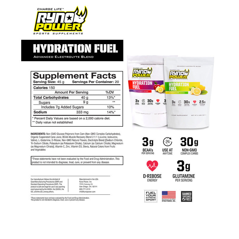 RYHF RYNO POWER - HYDRATION FUEL POWDER FRUIT PUNCH