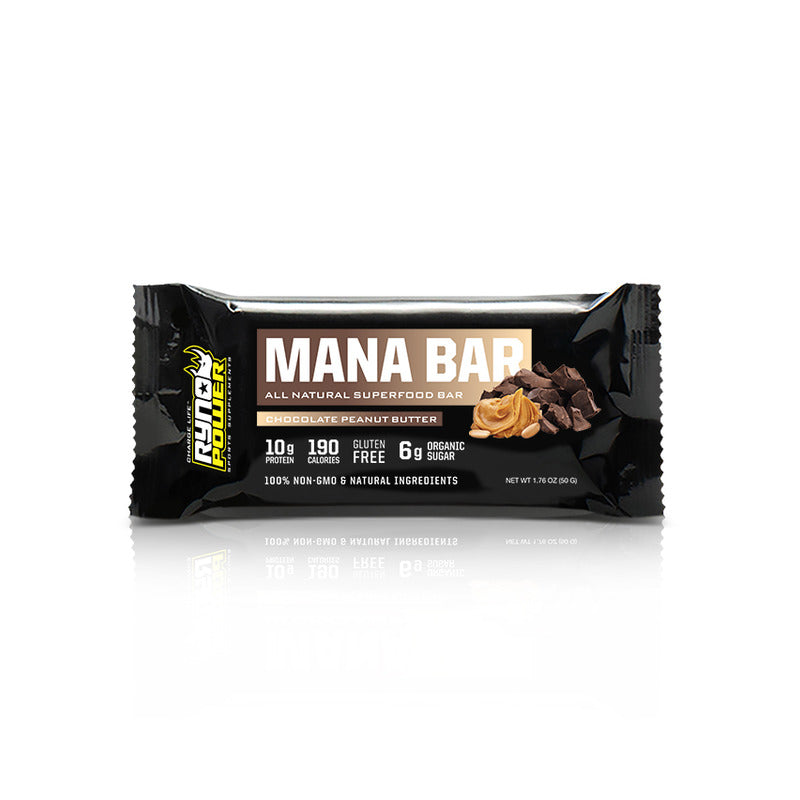 RYNO POWER MANA BAR | FUEL &amp; PROTEIN | CHOC/PEANUT BUTTER | 1 x 50g