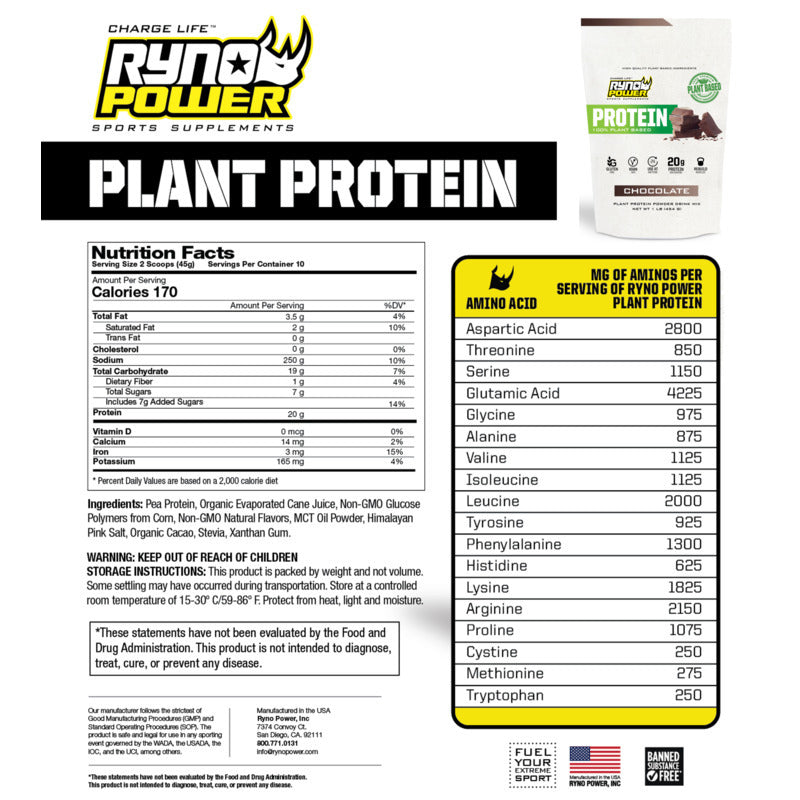 RYPL RYNO POWER - PLANT PROTEIN | POWDER CHOCOLATE