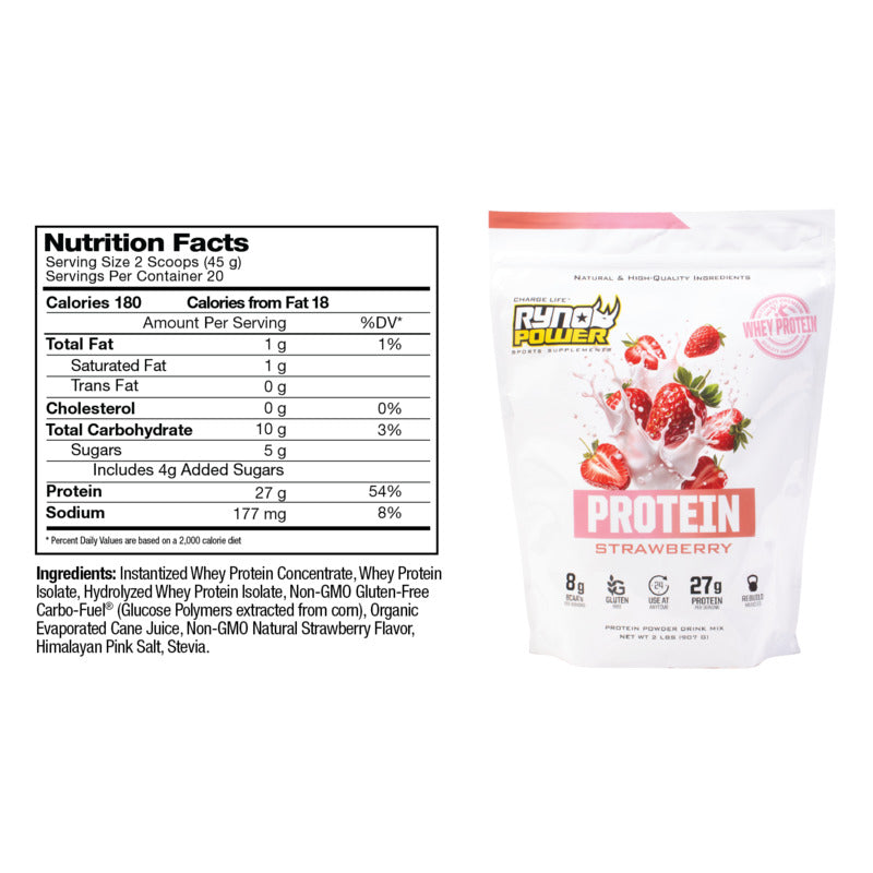 RYPP RYNO POWER - PROTEIN POWDER STRAWBERRY