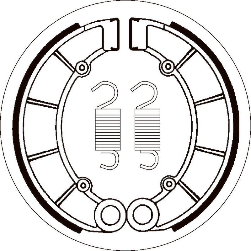 SBS 2027 BRAKE SHOES | WITH SPRINGS