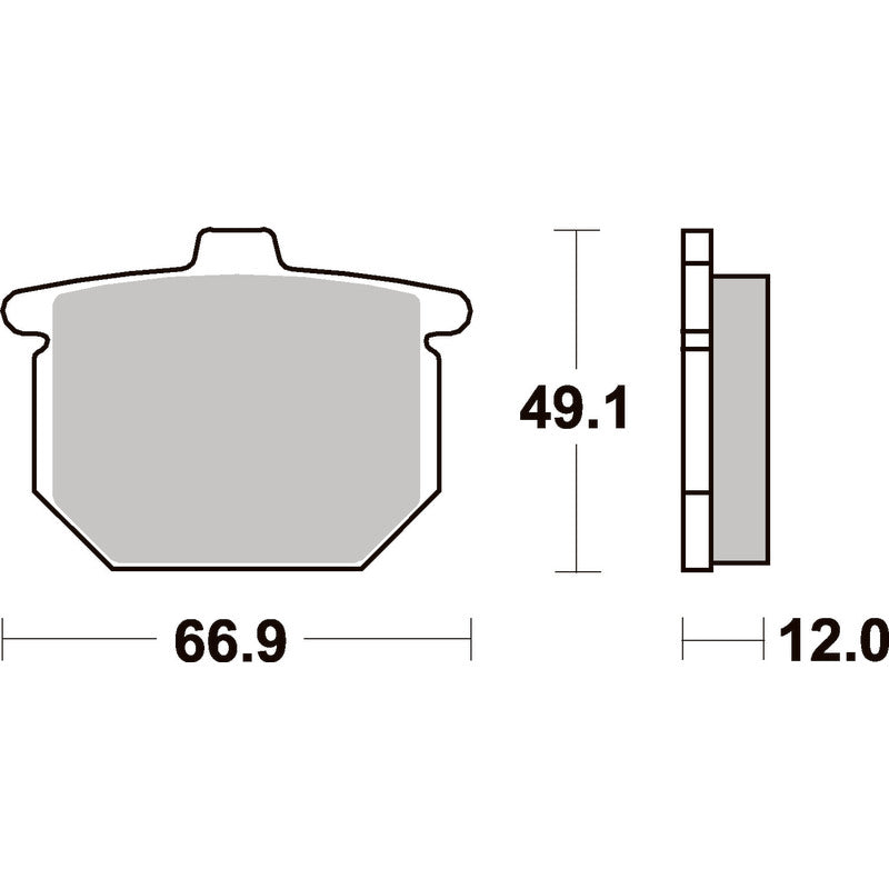 SBS 508HF FRONT/REAR PADS | CERAMIC STREET