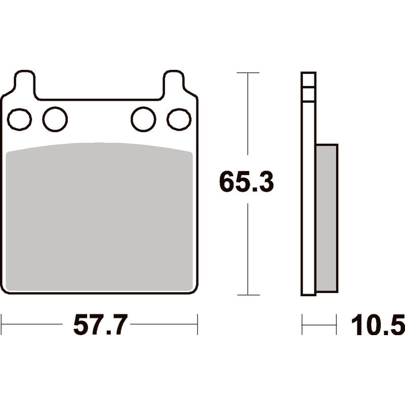 SBS 509HF FRONT/REAR PADS | CERAMIC STREET