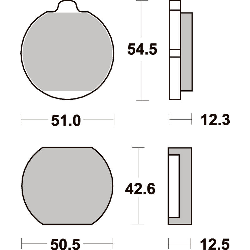 SBS 510HF FRONT/REAR PADS | CERAMIC STREET