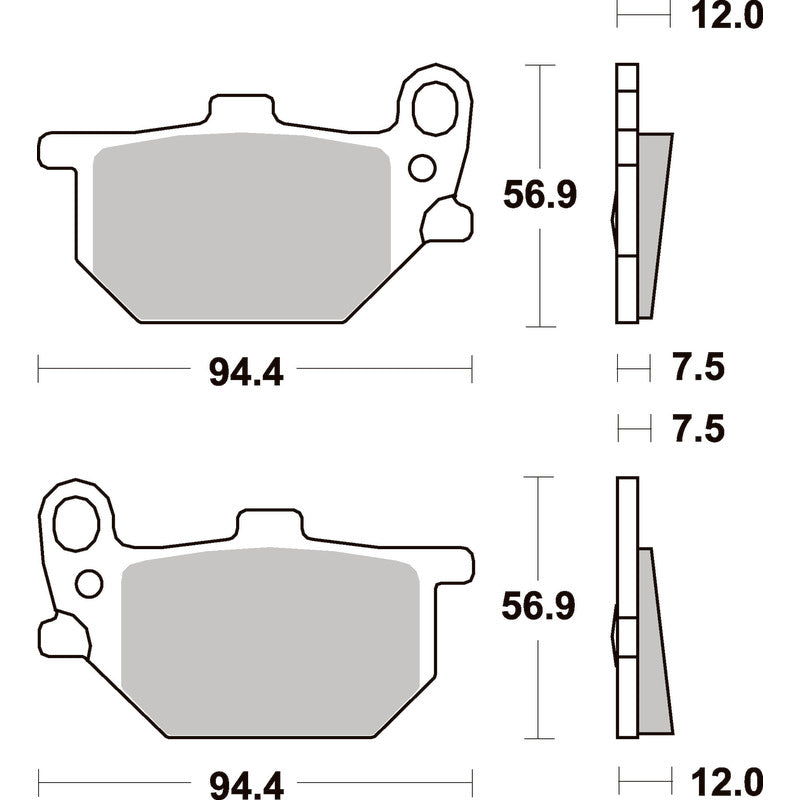 SBS 528HF FRONT/REAR PADS | CERAMIC STREET