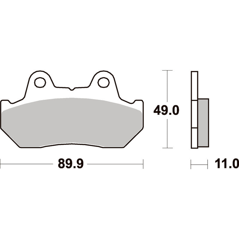 SBS 542HF FRONT/REAR PADS | CERAMIC STREET