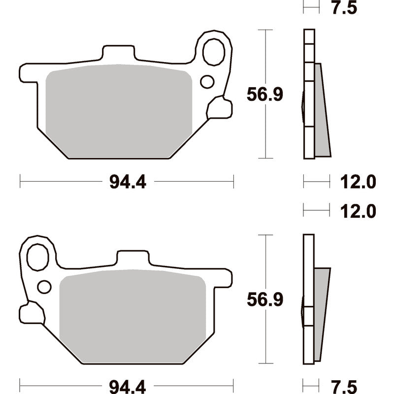 SBS 545HF FRONT/REAR PADS | CERAMIC STREET