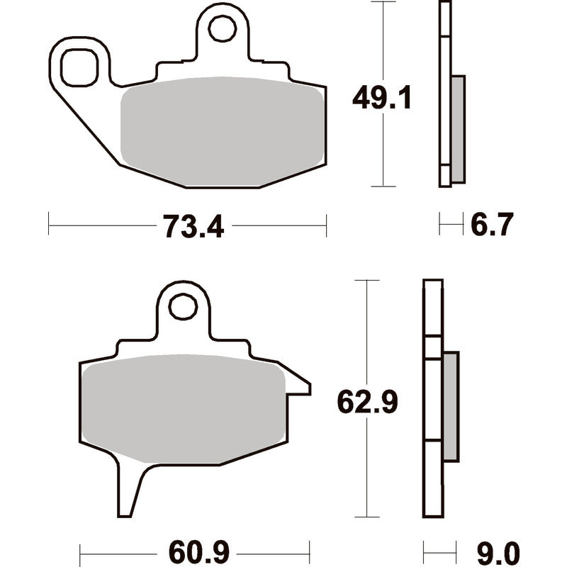 SBS 602HF FRONT/REAR PADS | CERAMIC STREET