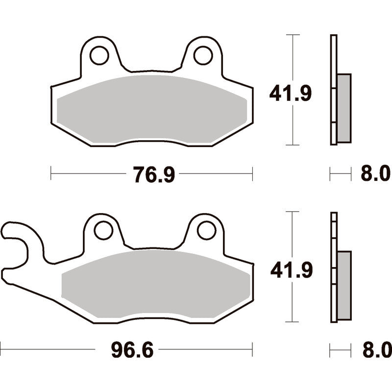 SBS 611HF FRONT/REAR PADS | CERAMIC STREET