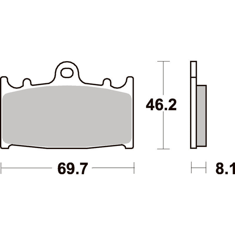 SBS 631RST FRONT PADS | SINTER SPORT / TRACK
