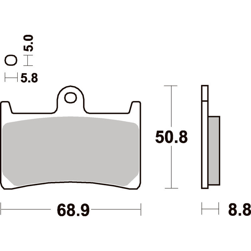 SBS 639HF FRONT/REAR PADS | CERAMIC STREET
