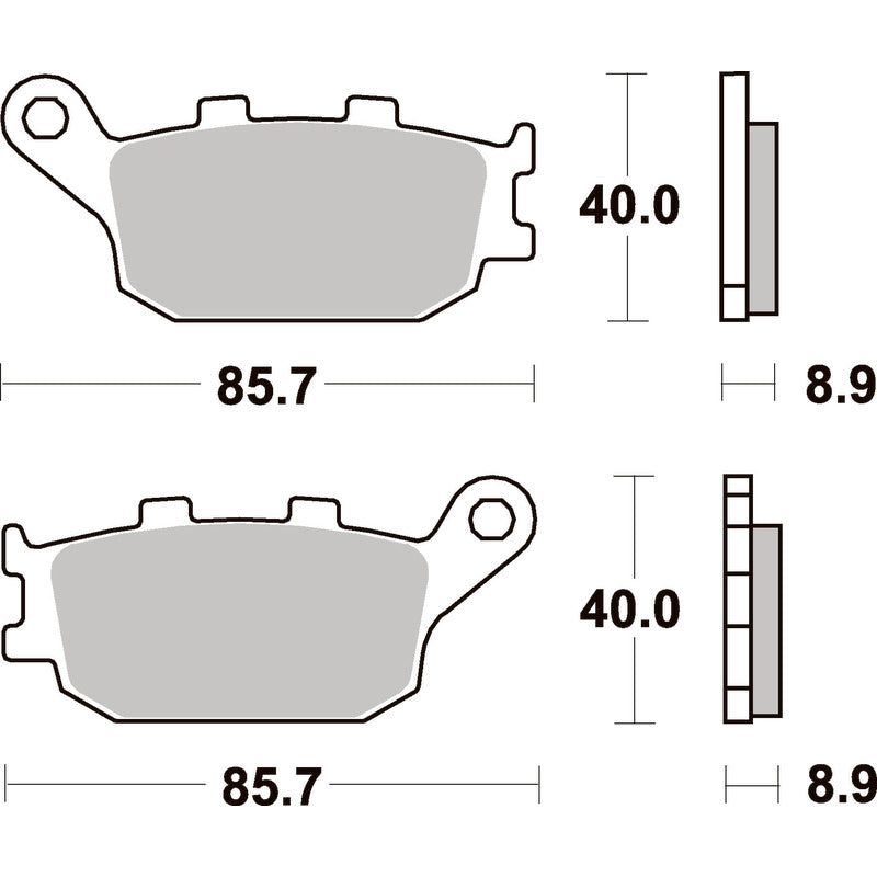 SBS 657HF FRONT/REAR PADS | CERAMIC STREET