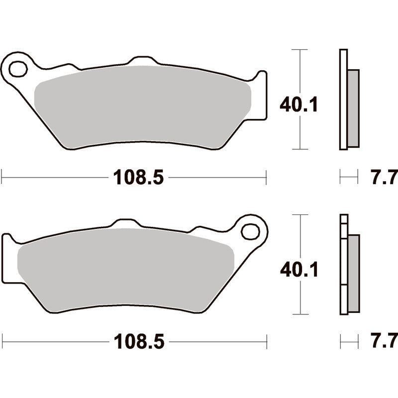 SBS 674H.LS REAR PADS | SINTER STREET AMERICAN V-TWIN