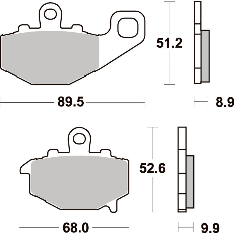 SBS 687LS REAR PADS | SINTER STREET