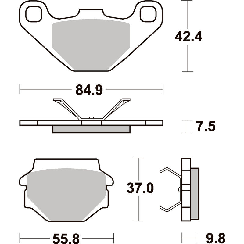 SBS 692SI FRONT/REAR PADS | SINTER OFF ROAD