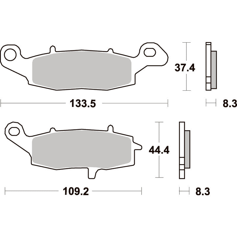 SBS 705SP FRONT PADS | EVO SINTER STREET >> SB705HS