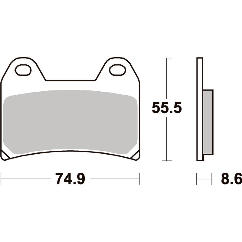 SBS 706DC FRONT PADS | DUAL CARBON RACE (RACE USE ONLY)