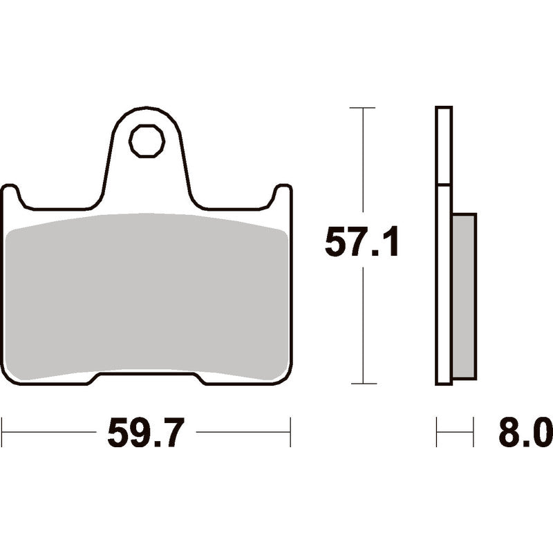 SBS 715HF FRONT/REAR PADS | CERAMIC STREET