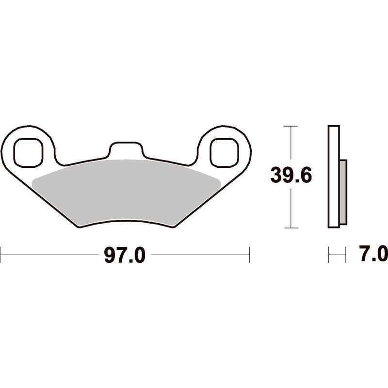 SBS 716ATS FRONT/REAR PADS | SINTER ATV