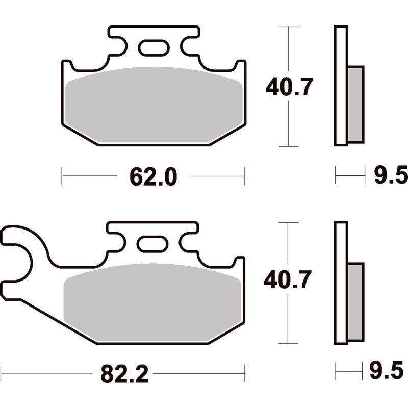 SBS 767SI FRONT/REAR PADS | SINTER OFF ROAD
