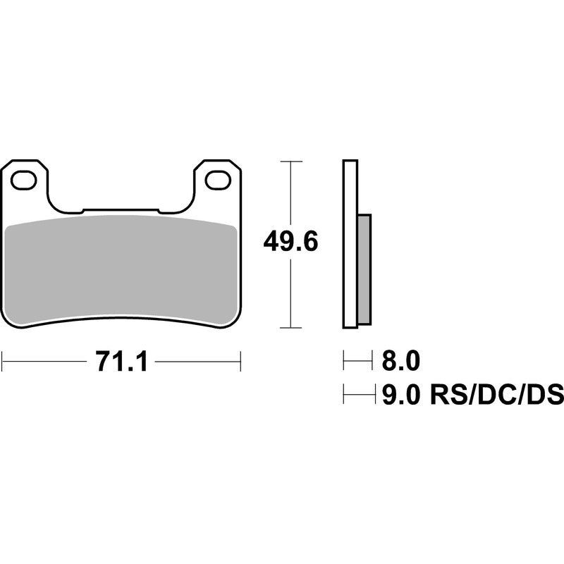 SBS 806DS-1 FRONT PADS | DUAL SINTER RACE DRC (FOR RACE USE ONLY)