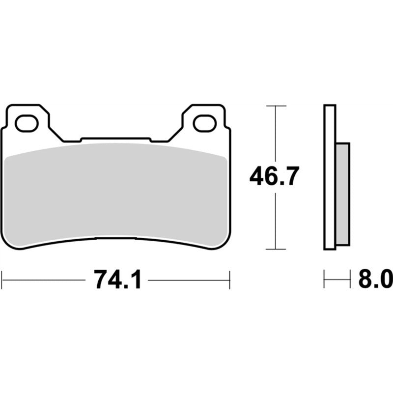 SBS 809DC FRONT PADS | DUAL CARBON RACE (RACE USE ONLY)