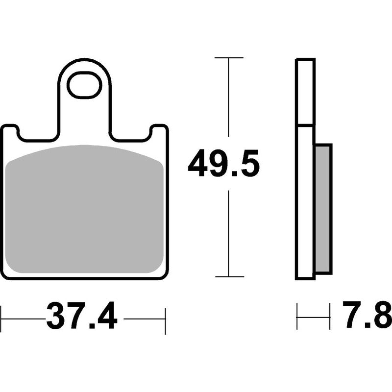 SBS 838SP FRONT PADS | EVO SINTER STREET >> SB838HS / SB838RST