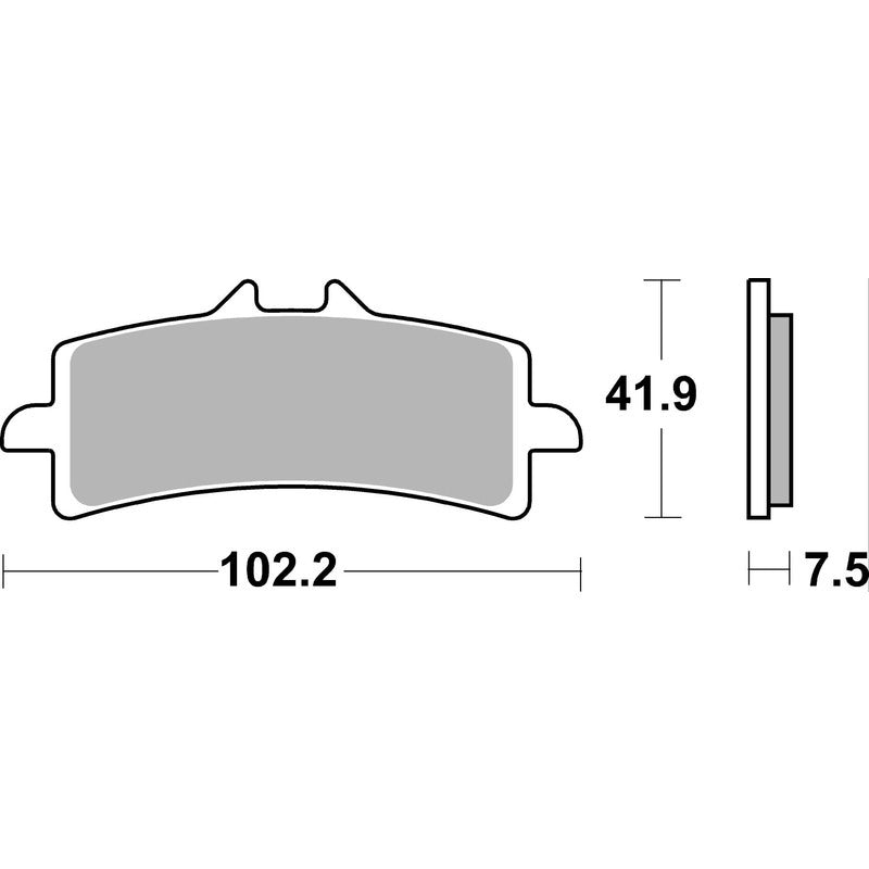 SBS 841DS-1 FRONT PADS | DUAL SINTER RACE DRC (FOR RACE USE ONLY)