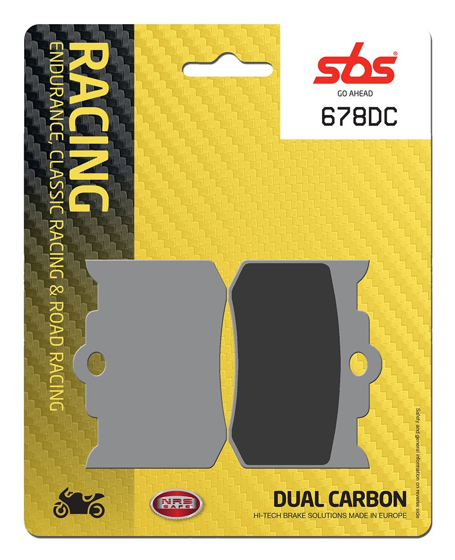 SBS FRICTION - Dual Carbon Front Brake Pads - (Track Use) - 678DC-