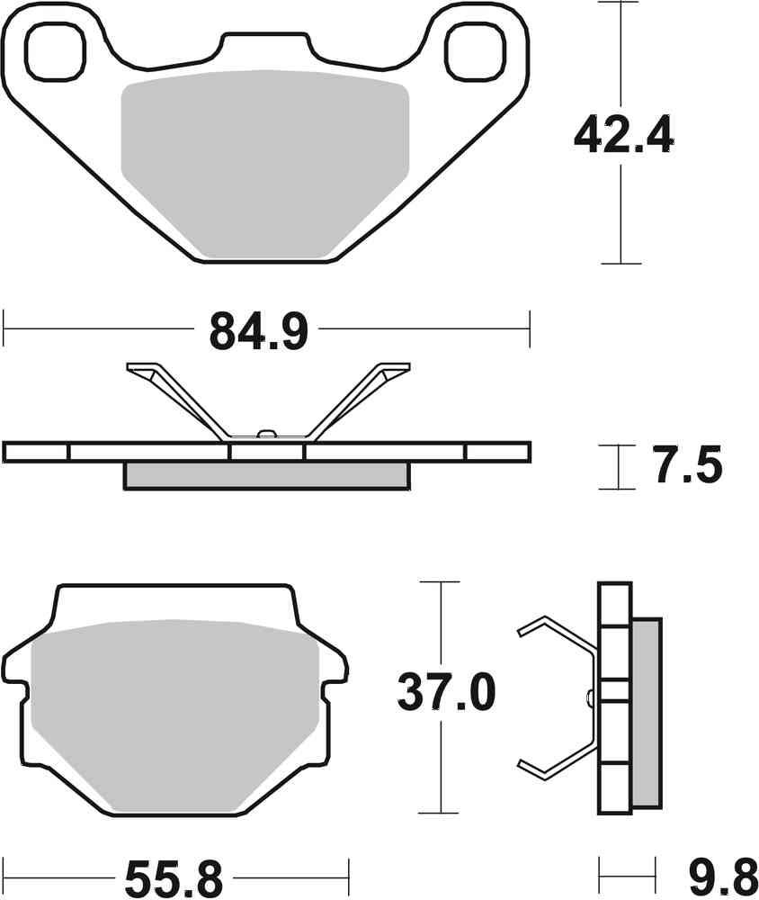 SBS FRICTION - Racing Sinter Off Road Rear Brake Pads - 692RSI-