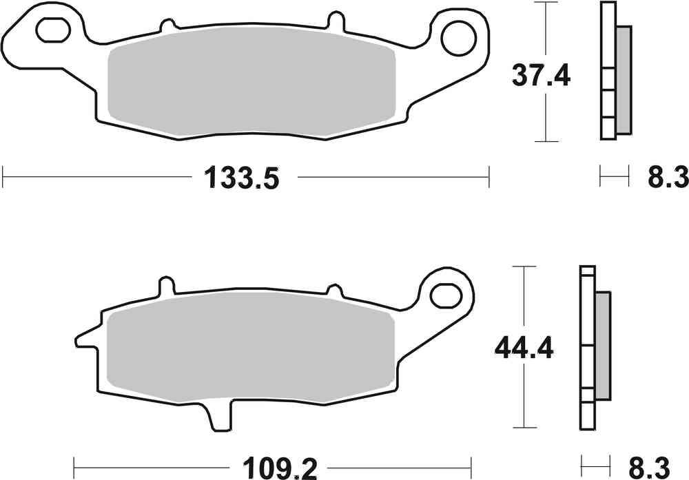 SBS FRICTION - Sinter Rear Brake Pads - 704LS-
