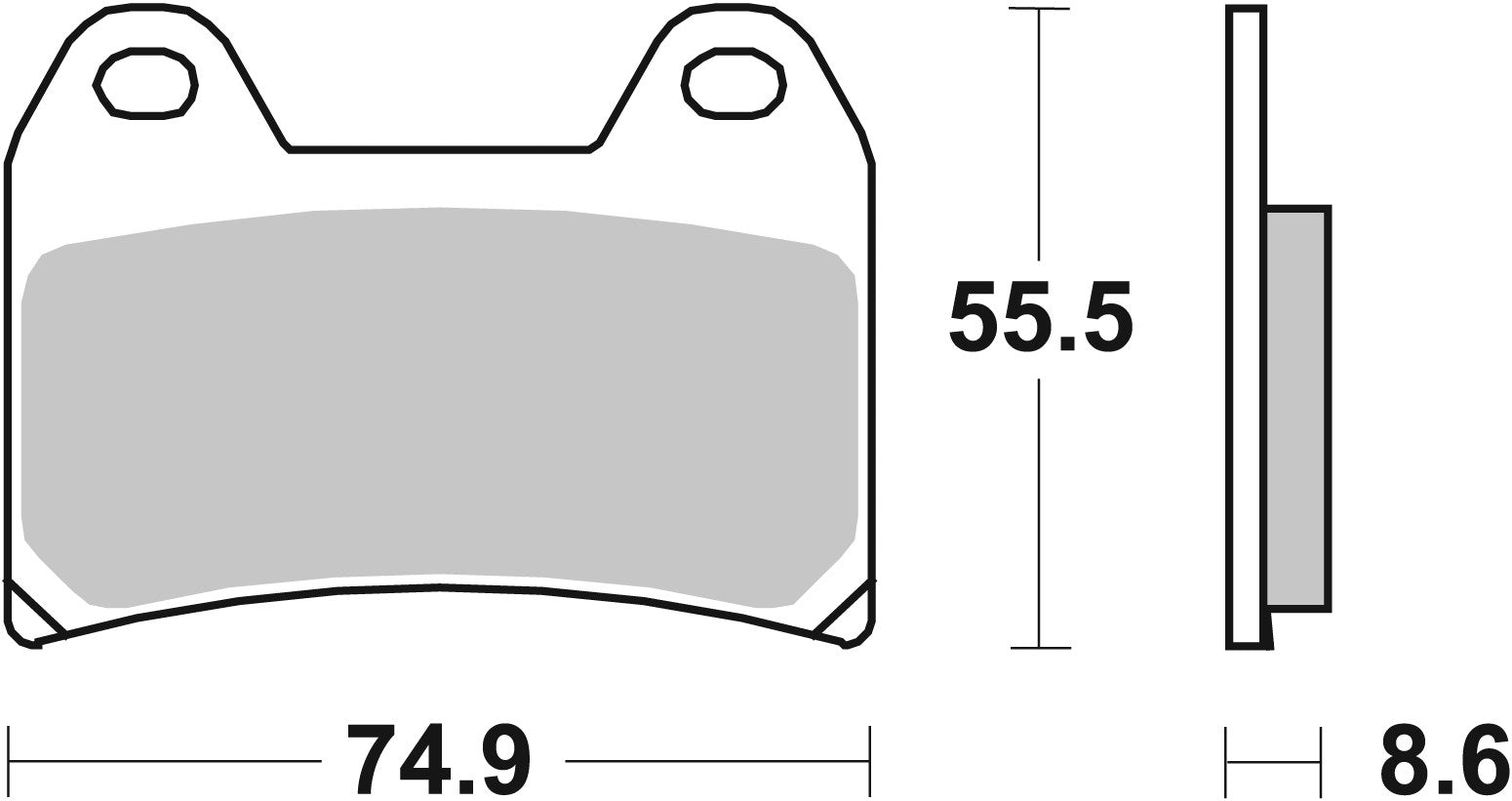 SBS FRICTION - Ceramic Front / Rear Brake Pads - 706HF-